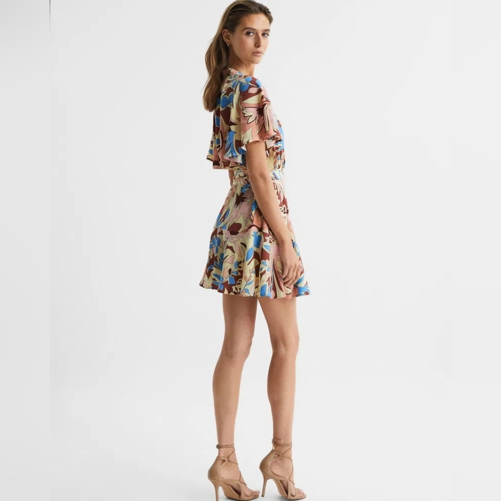 REISS | $330 Kara Floral Mini Dress - Picture 4 of 7